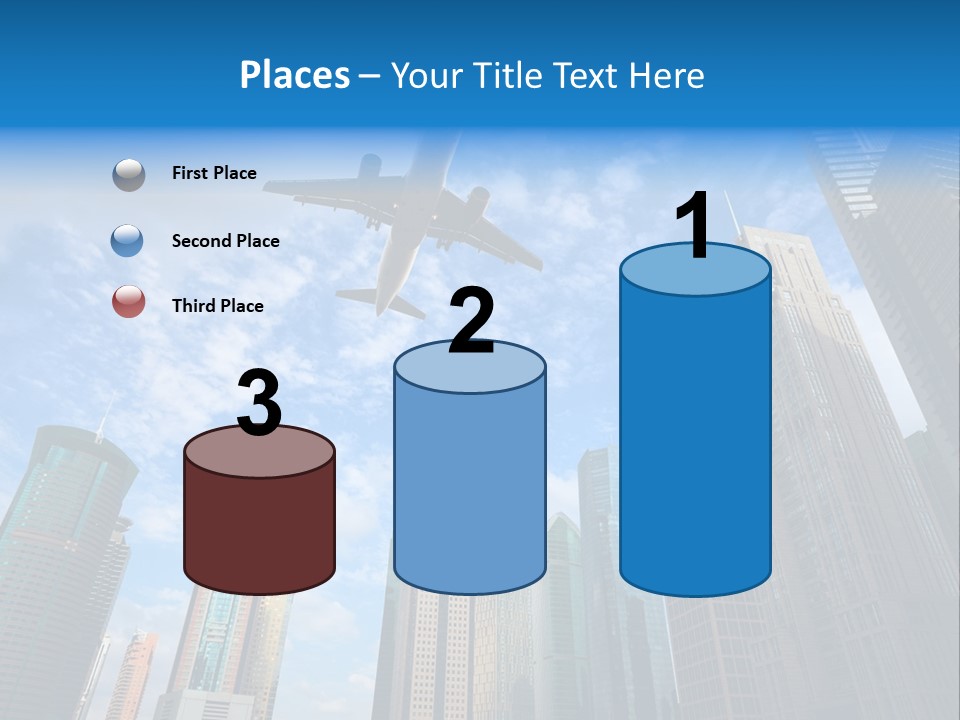 Lujiazui Transportation Airplane PowerPoint Template