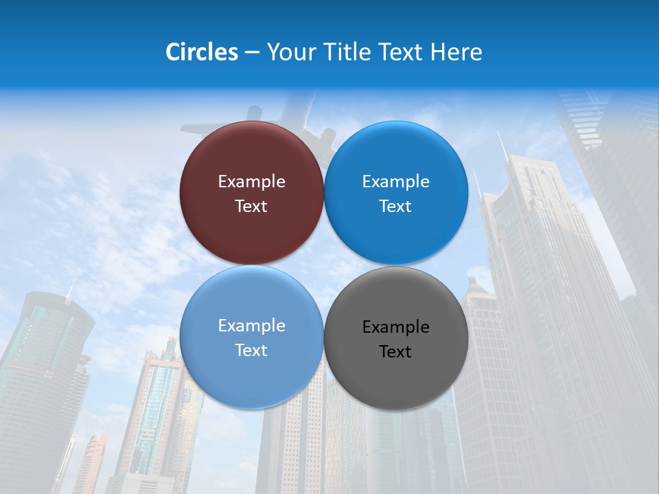 Lujiazui Transportation Airplane PowerPoint Template