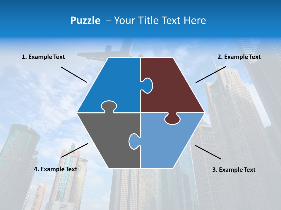 Lujiazui Transportation Airplane PowerPoint Template