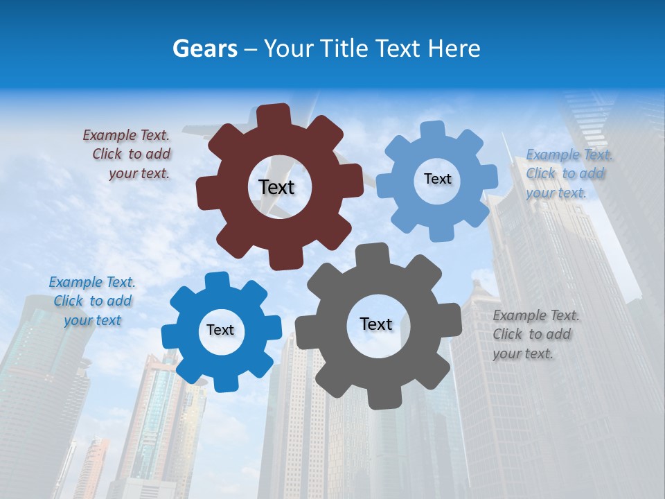 Lujiazui Transportation Airplane PowerPoint Template
