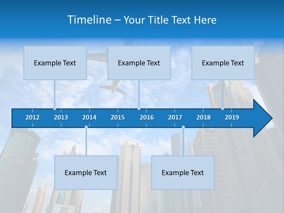 Lujiazui Transportation Airplane PowerPoint Template
