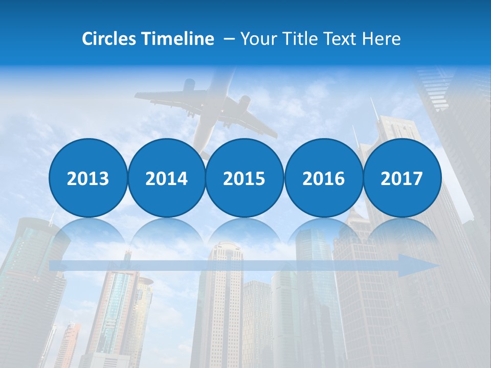 Lujiazui Transportation Airplane PowerPoint Template