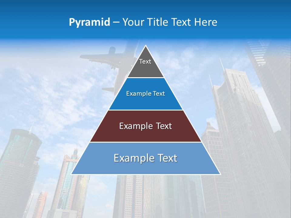 Lujiazui Transportation Airplane PowerPoint Template