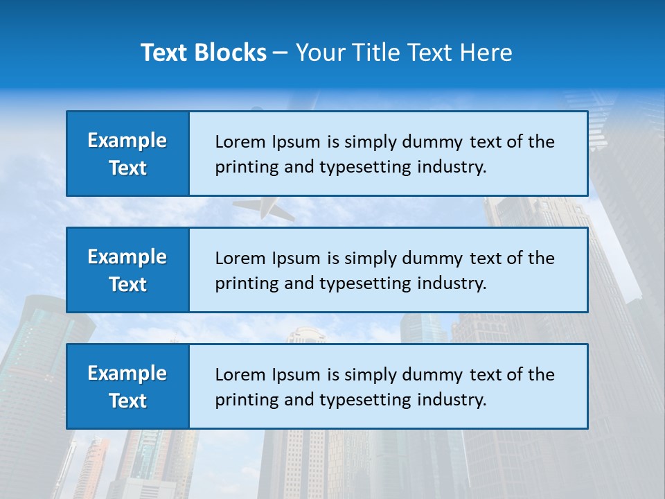 Lujiazui Transportation Airplane PowerPoint Template
