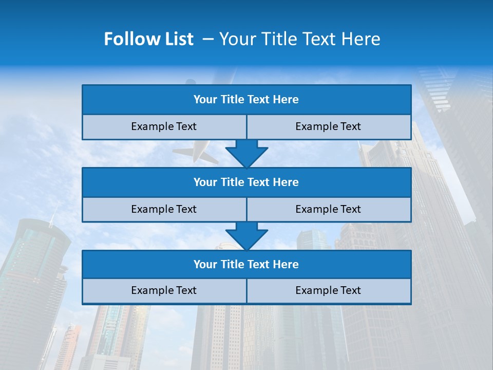 Lujiazui Transportation Airplane PowerPoint Template
