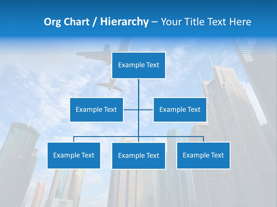 Lujiazui Transportation Airplane PowerPoint Template