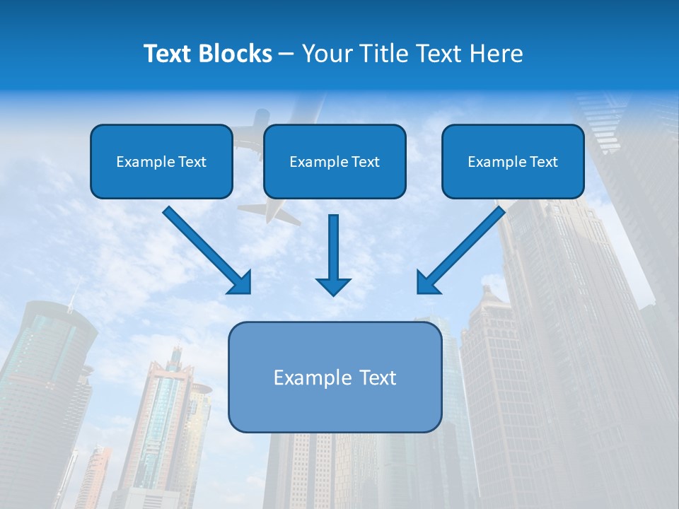 Lujiazui Transportation Airplane PowerPoint Template