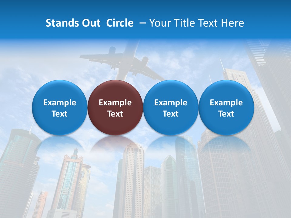 Lujiazui Transportation Airplane PowerPoint Template