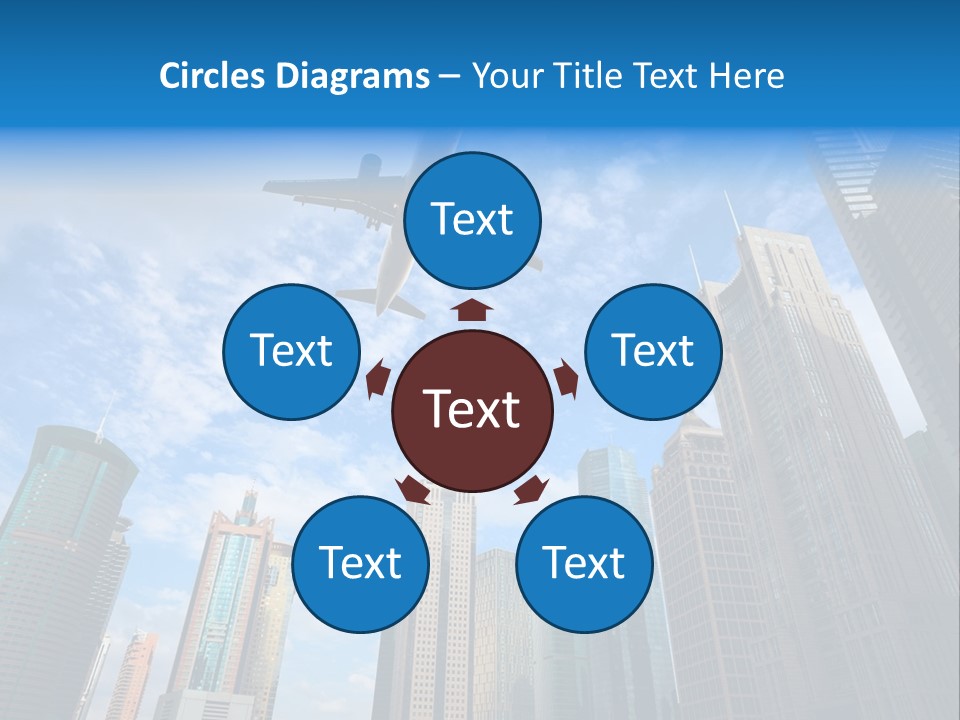Lujiazui Transportation Airplane PowerPoint Template