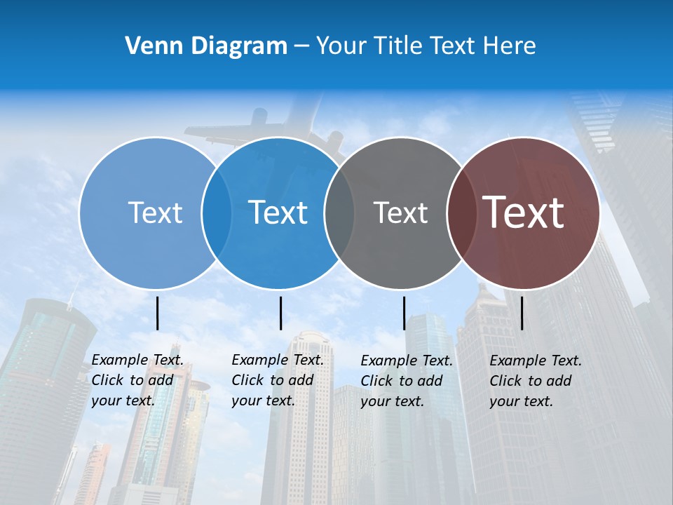 Lujiazui Transportation Airplane PowerPoint Template