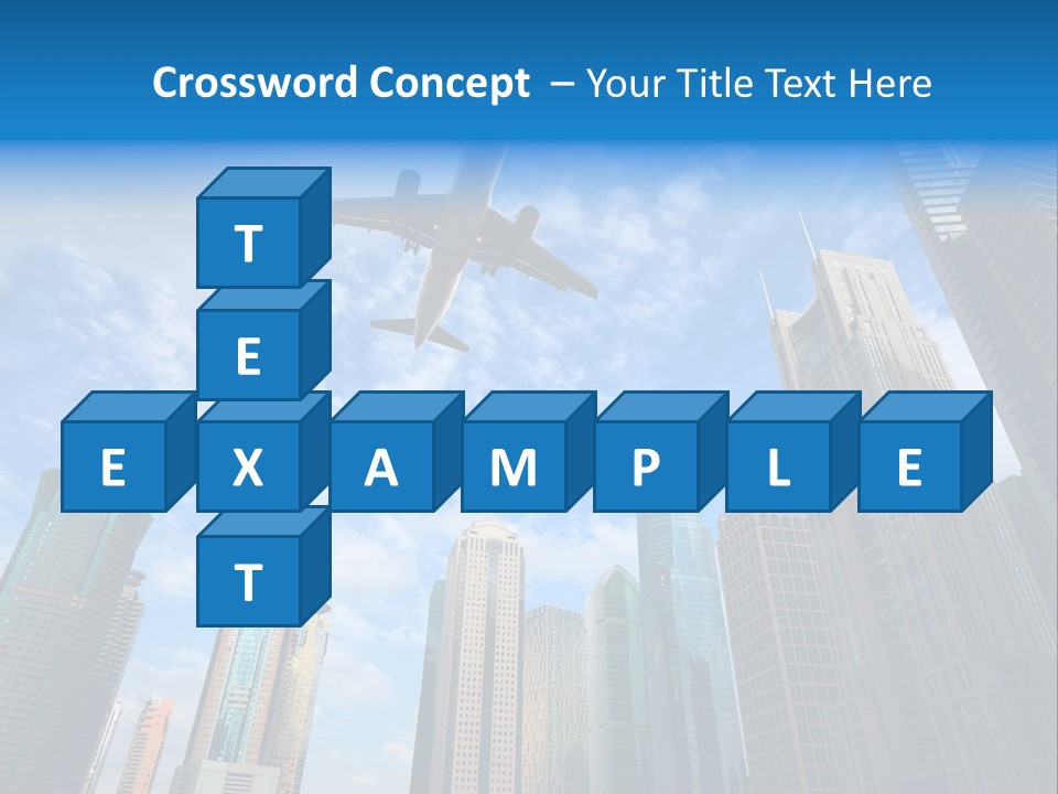 Lujiazui Transportation Airplane PowerPoint Template