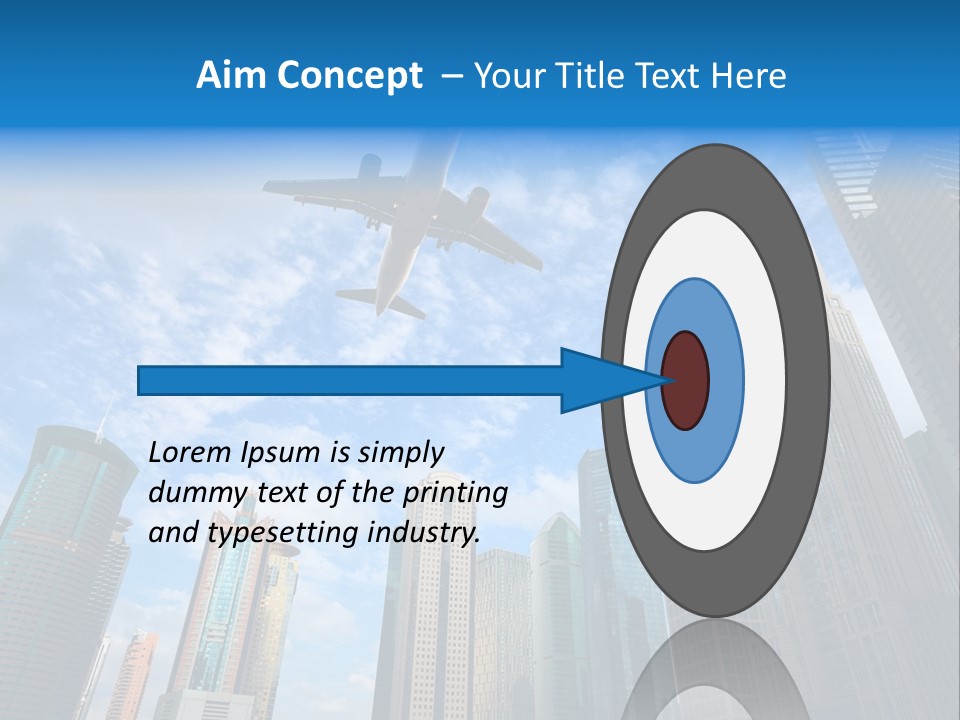 Lujiazui Transportation Airplane PowerPoint Template