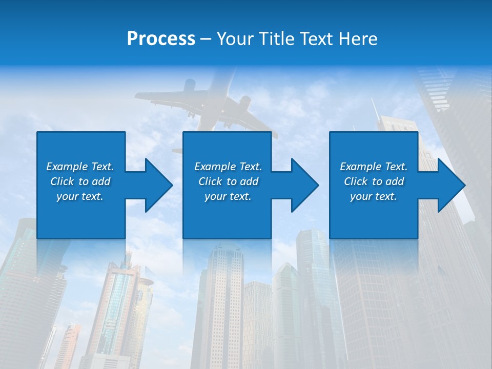 Lujiazui Transportation Airplane PowerPoint Template