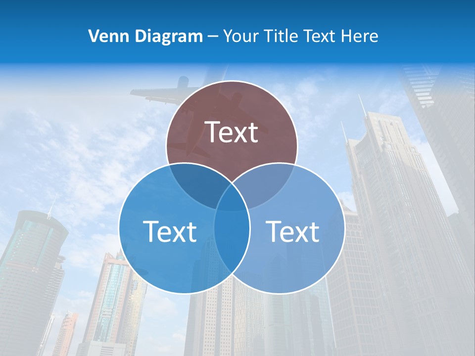 Lujiazui Transportation Airplane PowerPoint Template