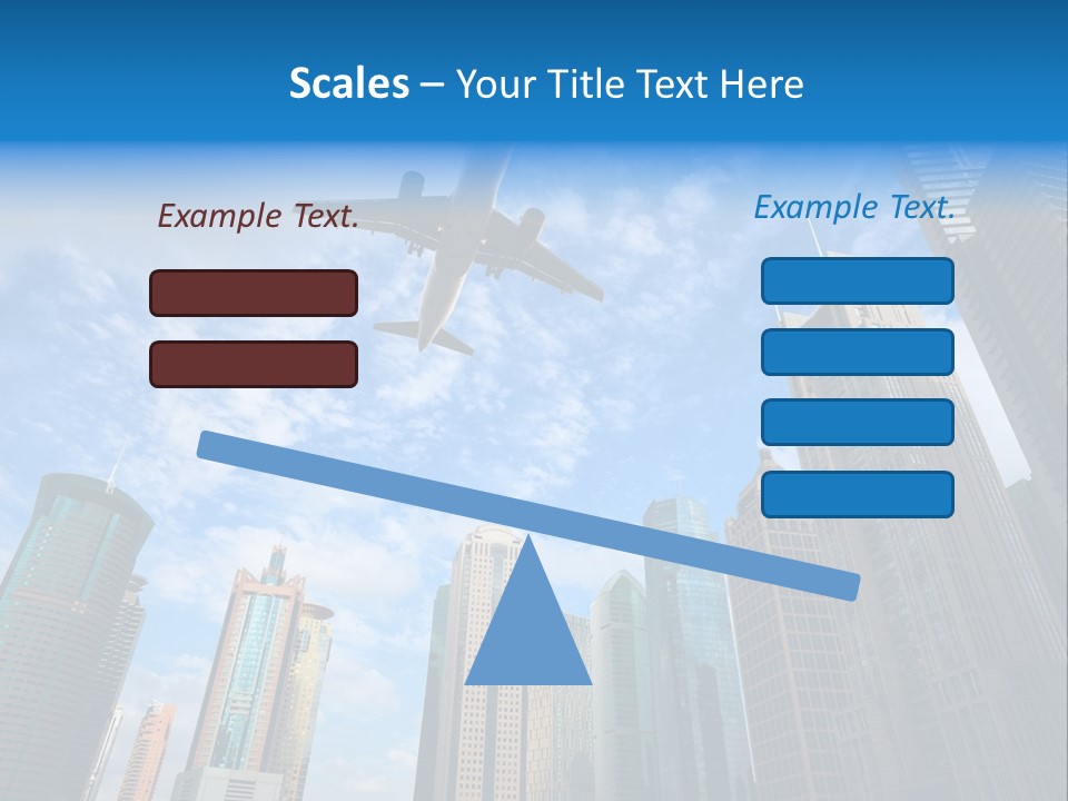 Lujiazui Transportation Airplane PowerPoint Template