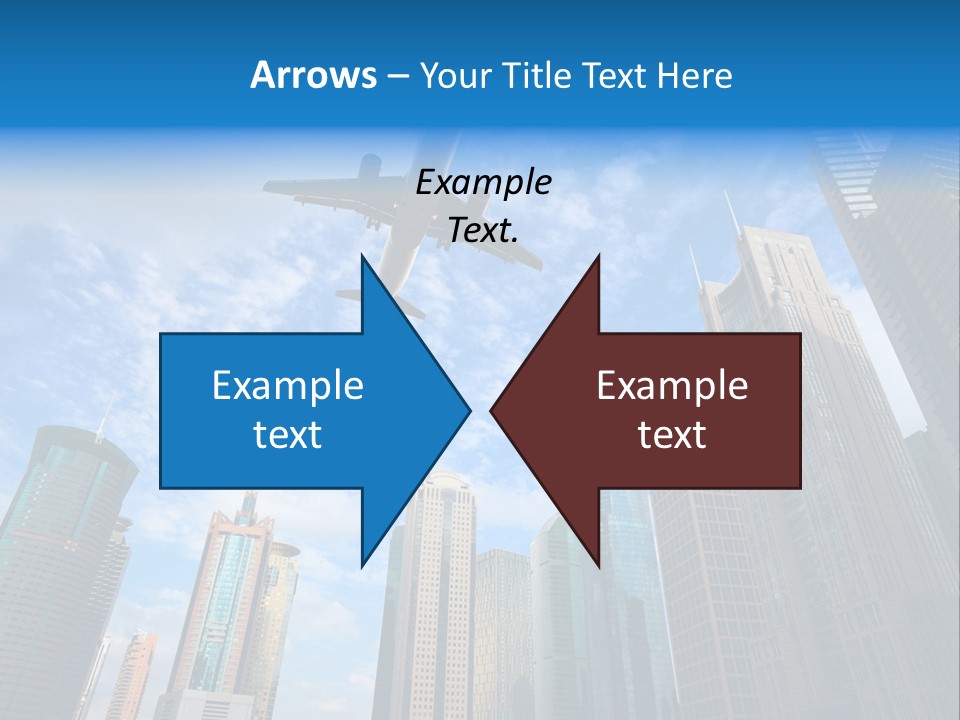Lujiazui Transportation Airplane PowerPoint Template