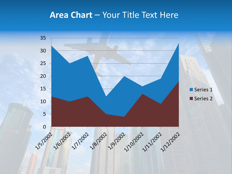 Lujiazui Transportation Airplane PowerPoint Template