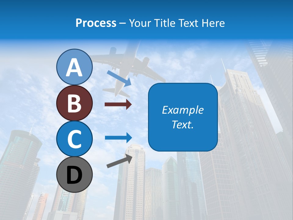 Lujiazui Transportation Airplane PowerPoint Template