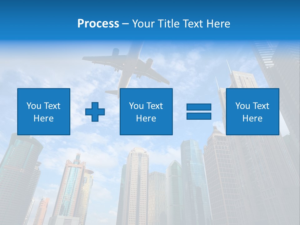 Lujiazui Transportation Airplane PowerPoint Template