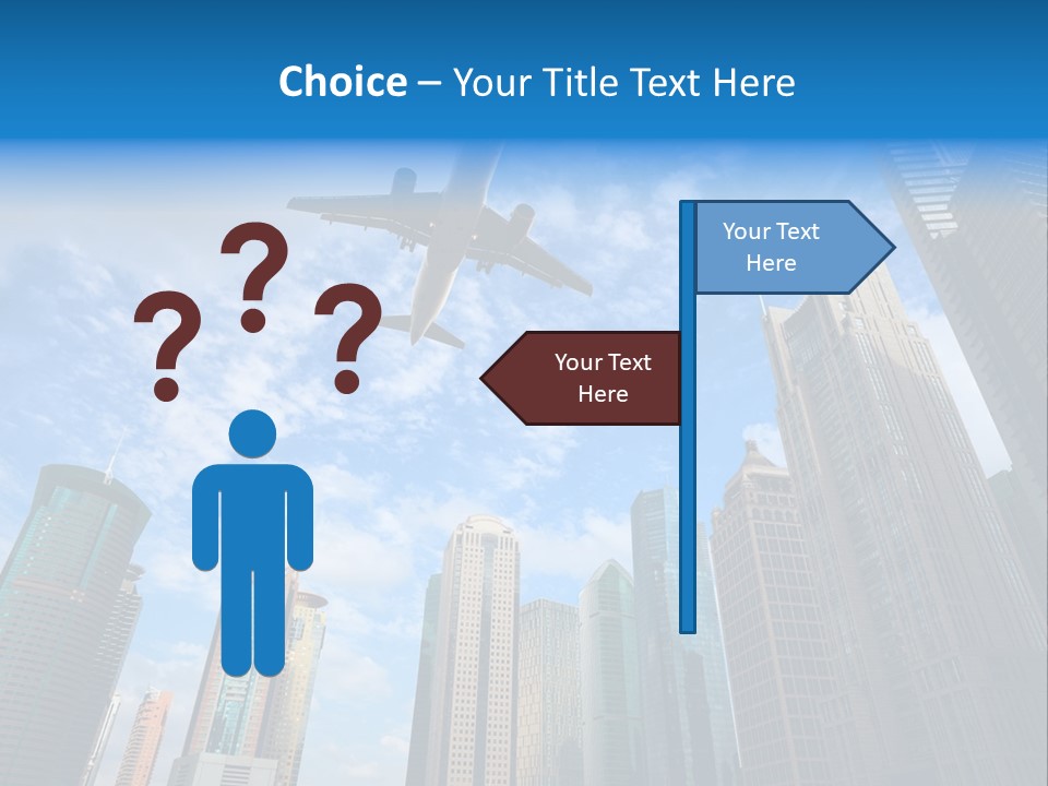 Lujiazui Transportation Airplane PowerPoint Template