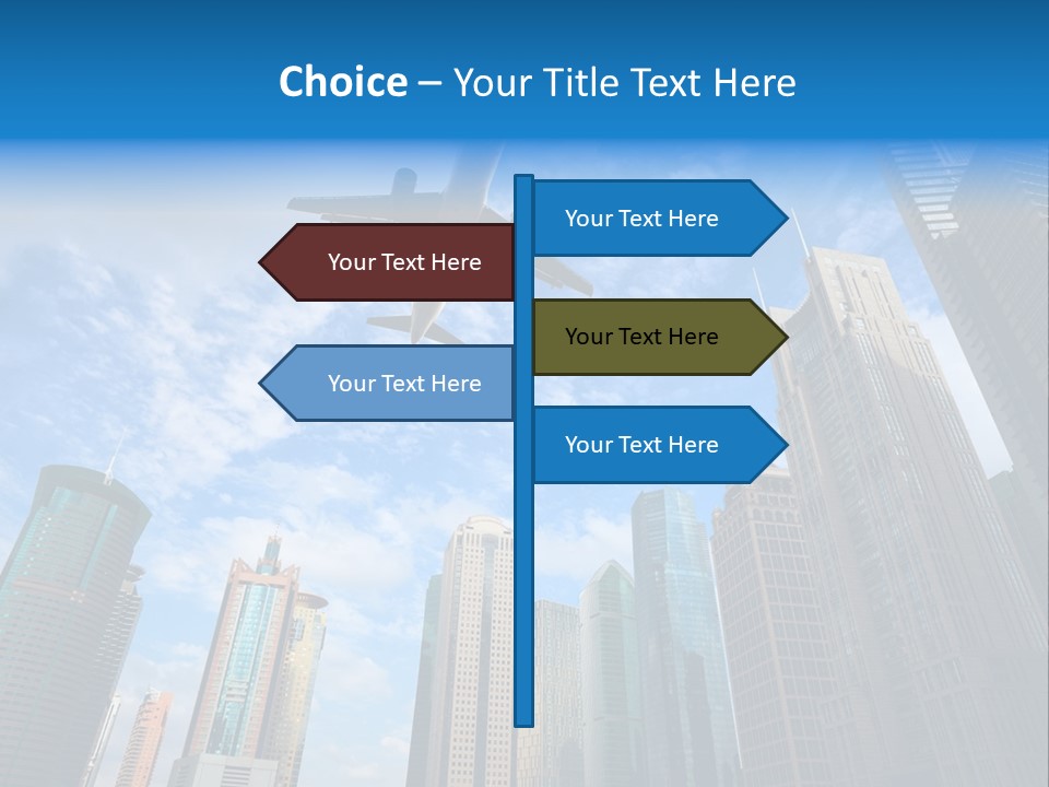 Lujiazui Transportation Airplane PowerPoint Template