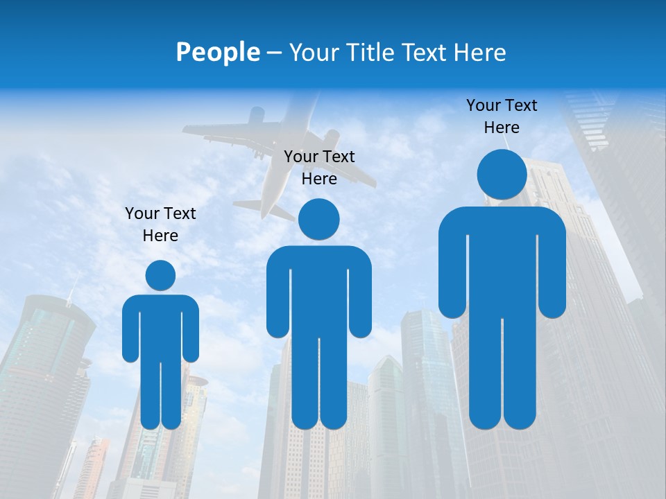 Lujiazui Transportation Airplane PowerPoint Template