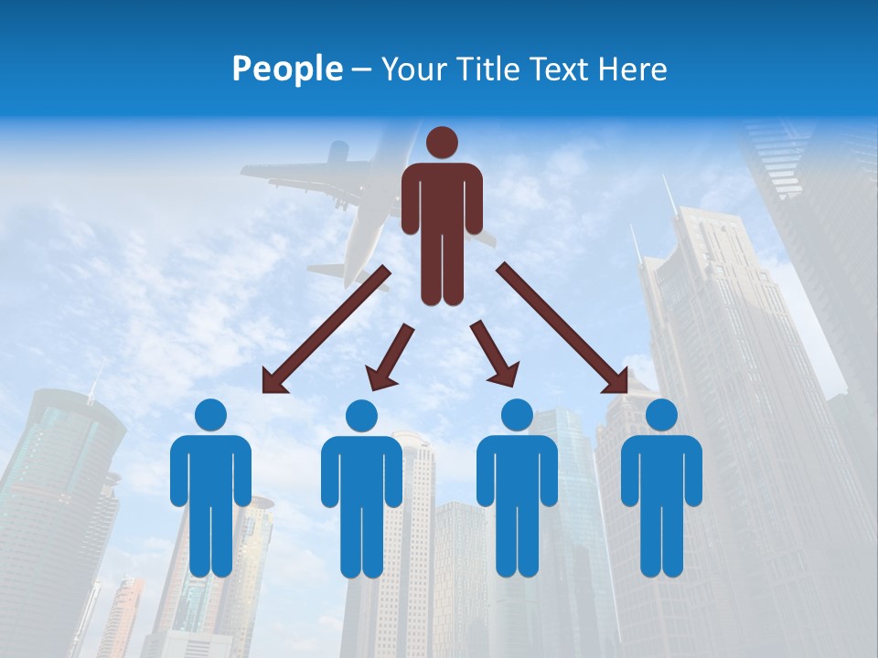 Lujiazui Transportation Airplane PowerPoint Template