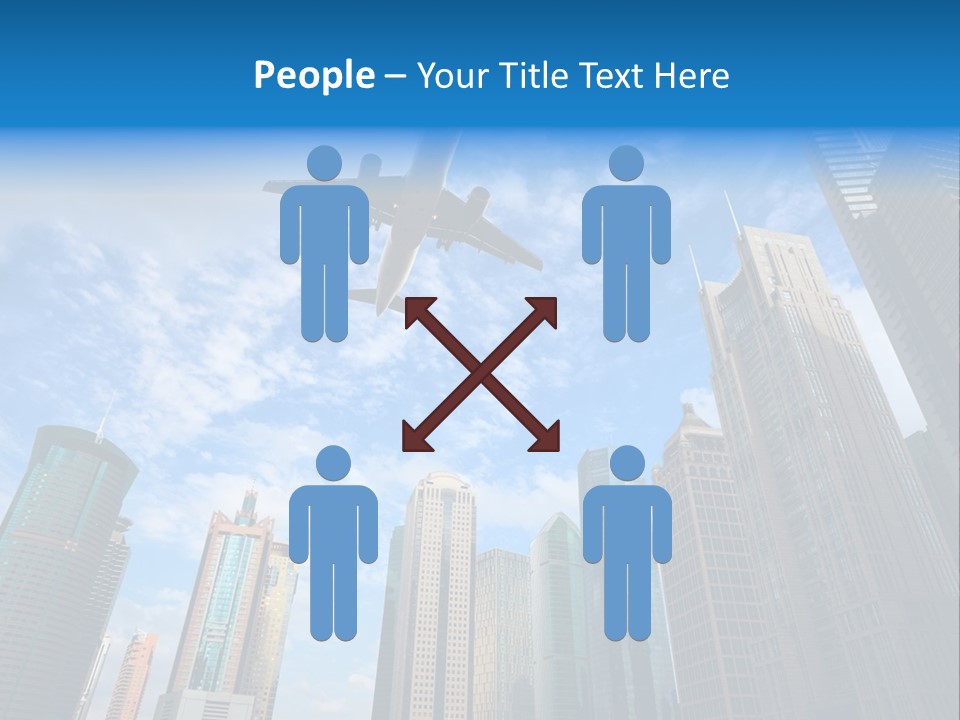 Lujiazui Transportation Airplane PowerPoint Template