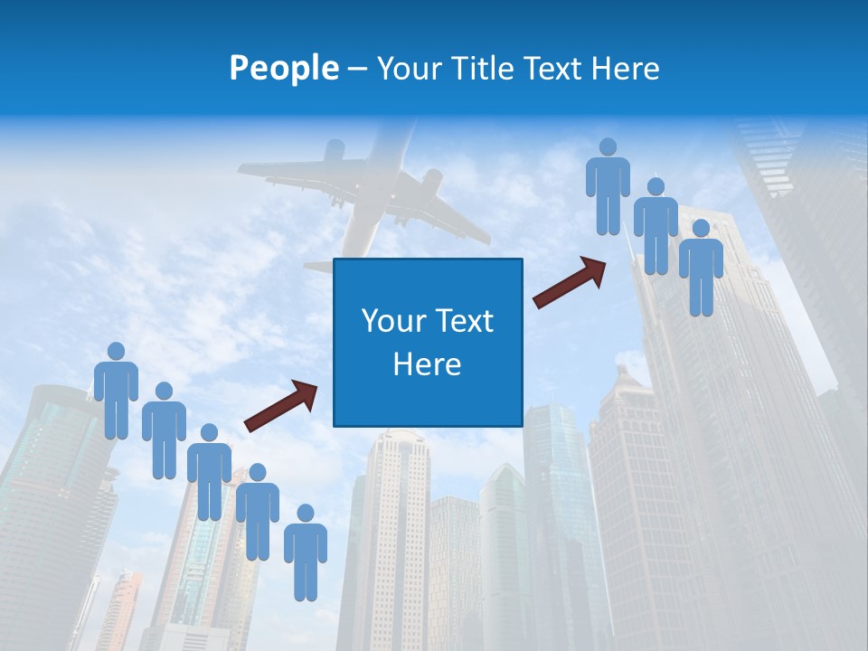 Lujiazui Transportation Airplane PowerPoint Template