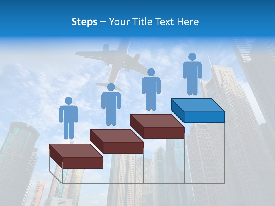 Lujiazui Transportation Airplane PowerPoint Template