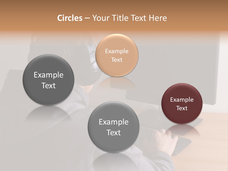 Audio Desktop Computer PowerPoint Template