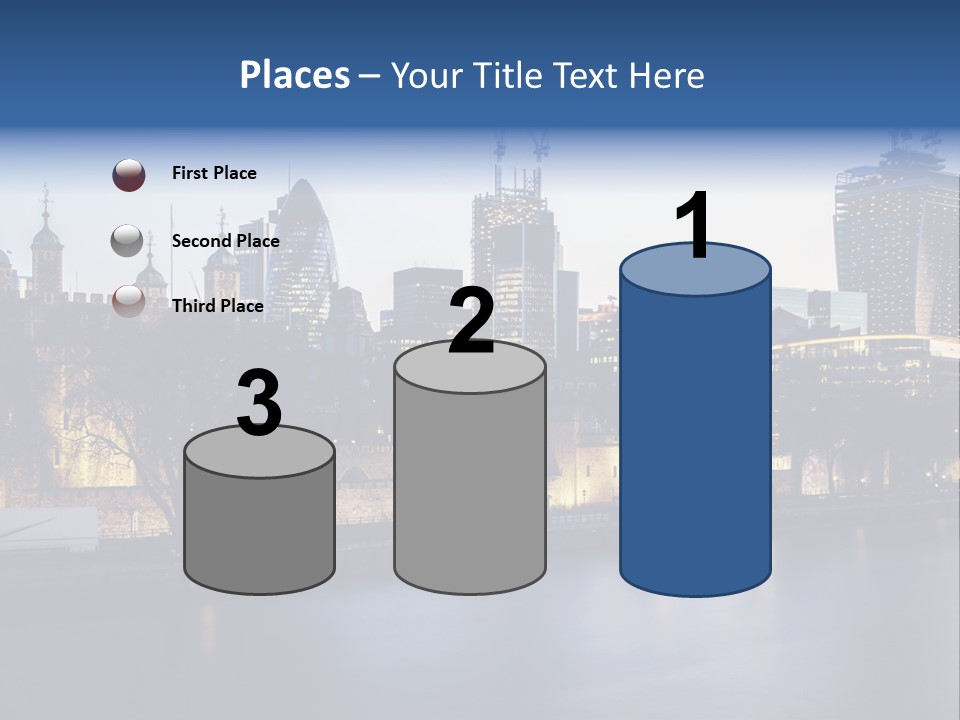 City Of London River Tower Of London PowerPoint Template