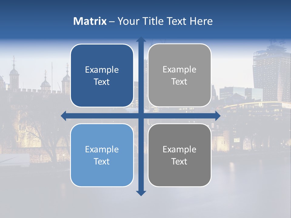 City Of London River Tower Of London PowerPoint Template