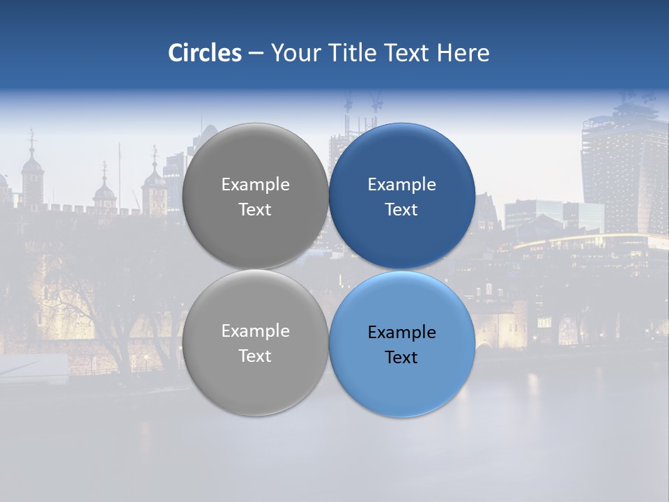 City Of London River Tower Of London PowerPoint Template