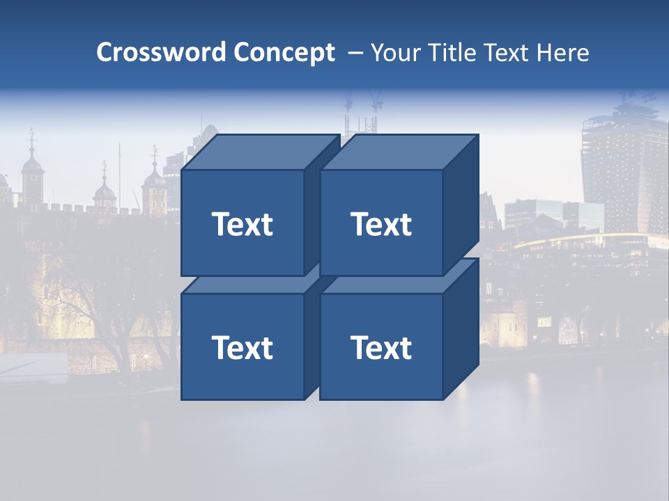 City Of London River Tower Of London PowerPoint Template