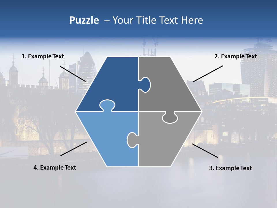 City Of London River Tower Of London PowerPoint Template