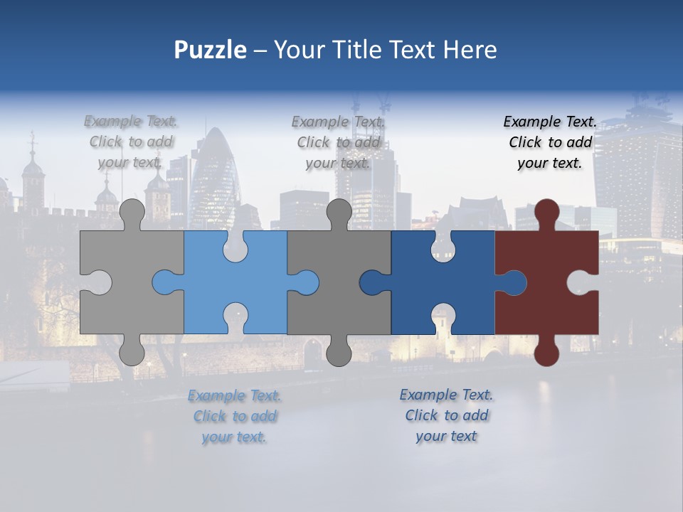 City Of London River Tower Of London PowerPoint Template