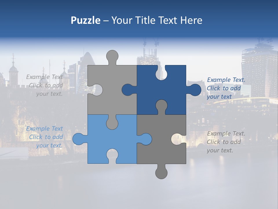 City Of London River Tower Of London PowerPoint Template