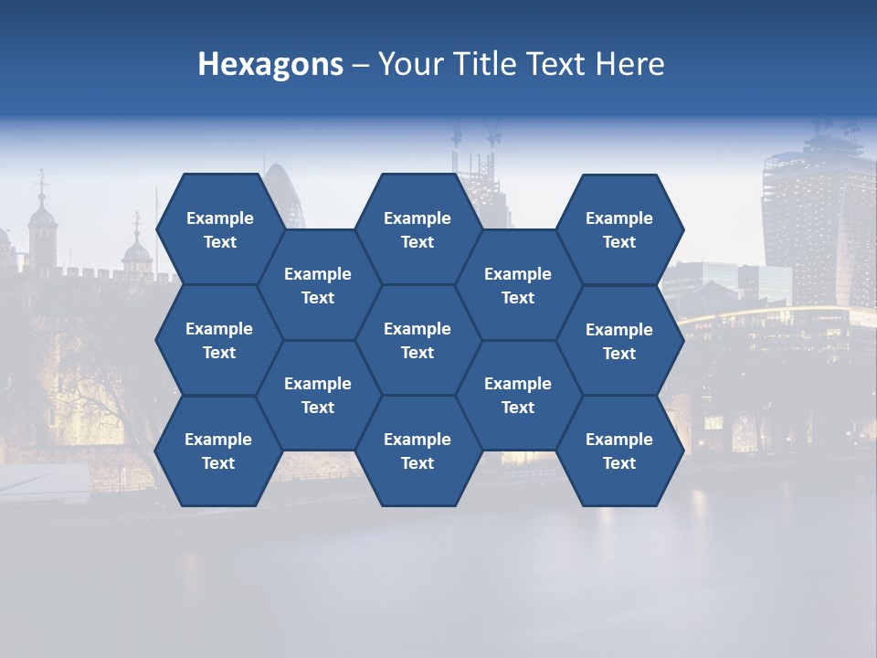 City Of London River Tower Of London PowerPoint Template