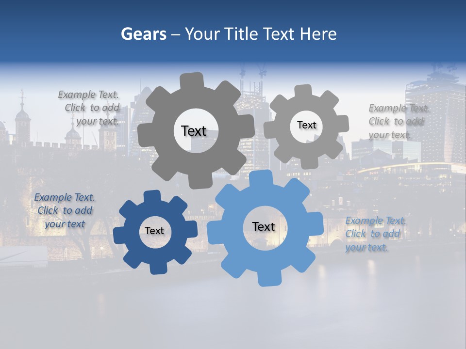 City Of London River Tower Of London PowerPoint Template