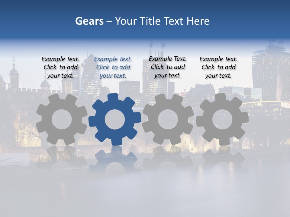 City Of London River Tower Of London PowerPoint Template