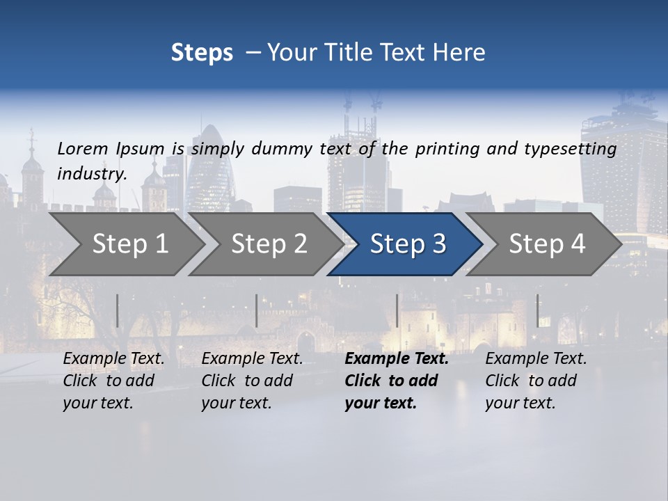 City Of London River Tower Of London PowerPoint Template