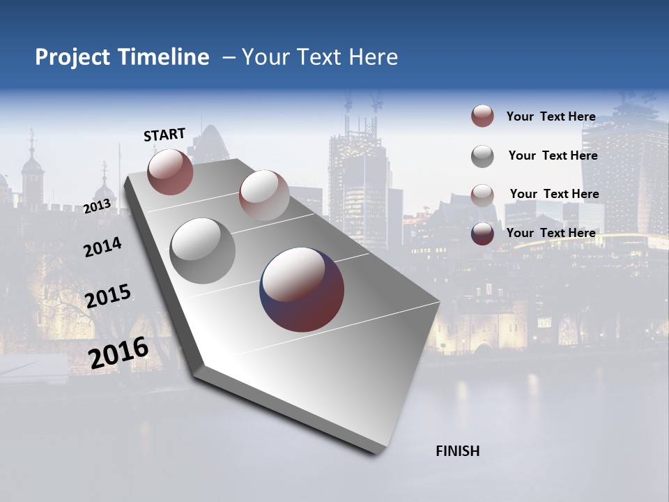 City Of London River Tower Of London PowerPoint Template