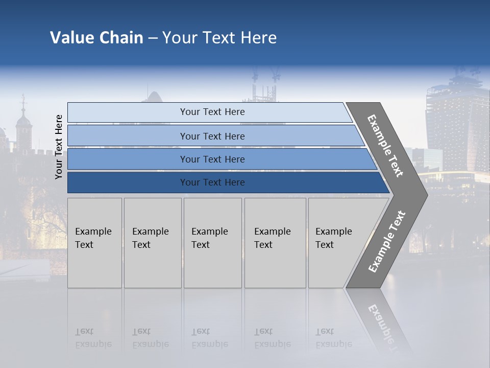 City Of London River Tower Of London PowerPoint Template
