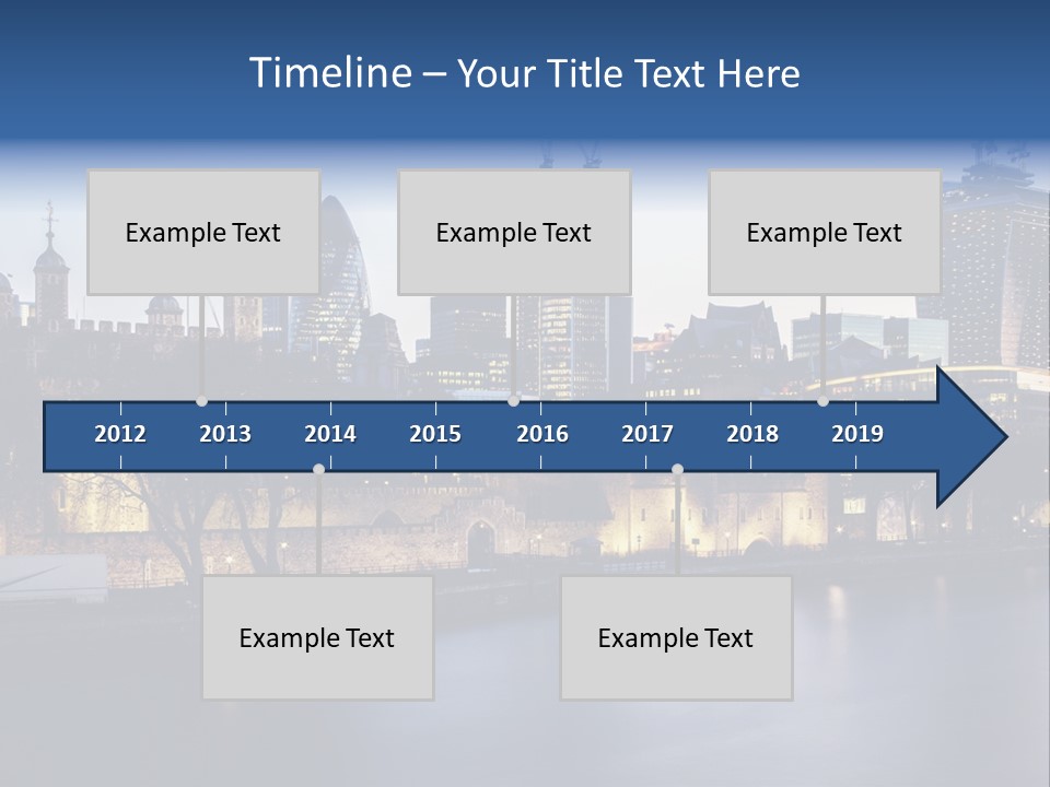 City Of London River Tower Of London PowerPoint Template