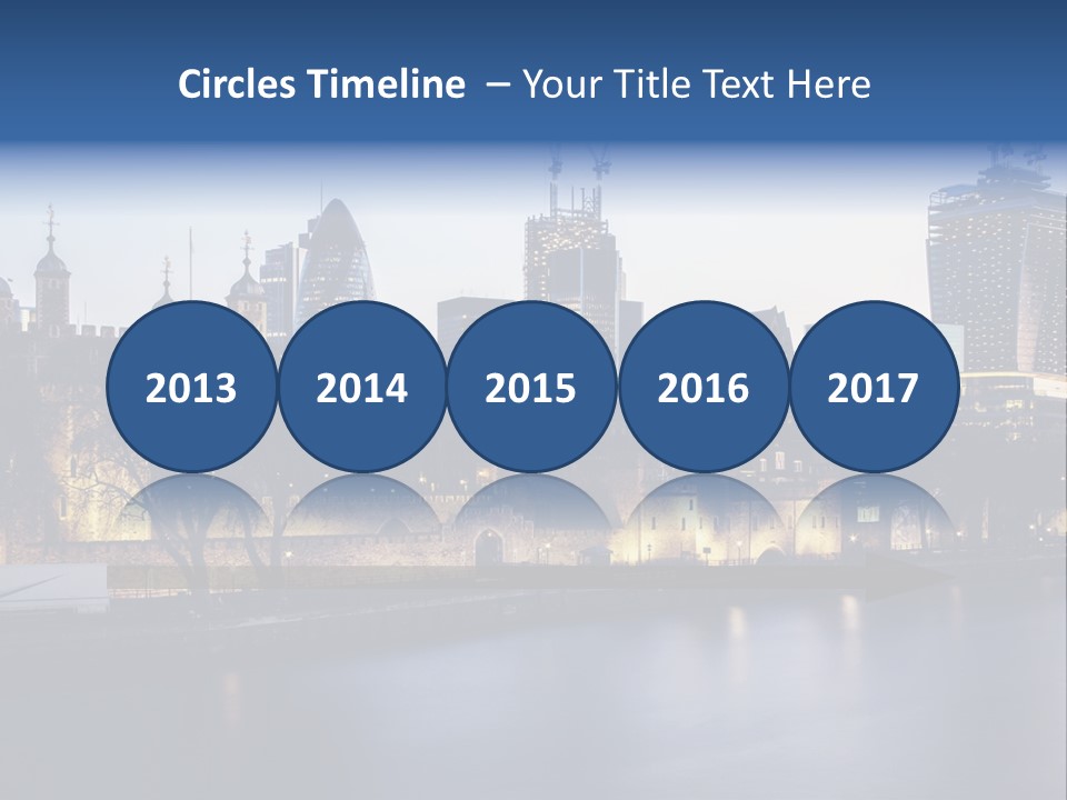 City Of London River Tower Of London PowerPoint Template