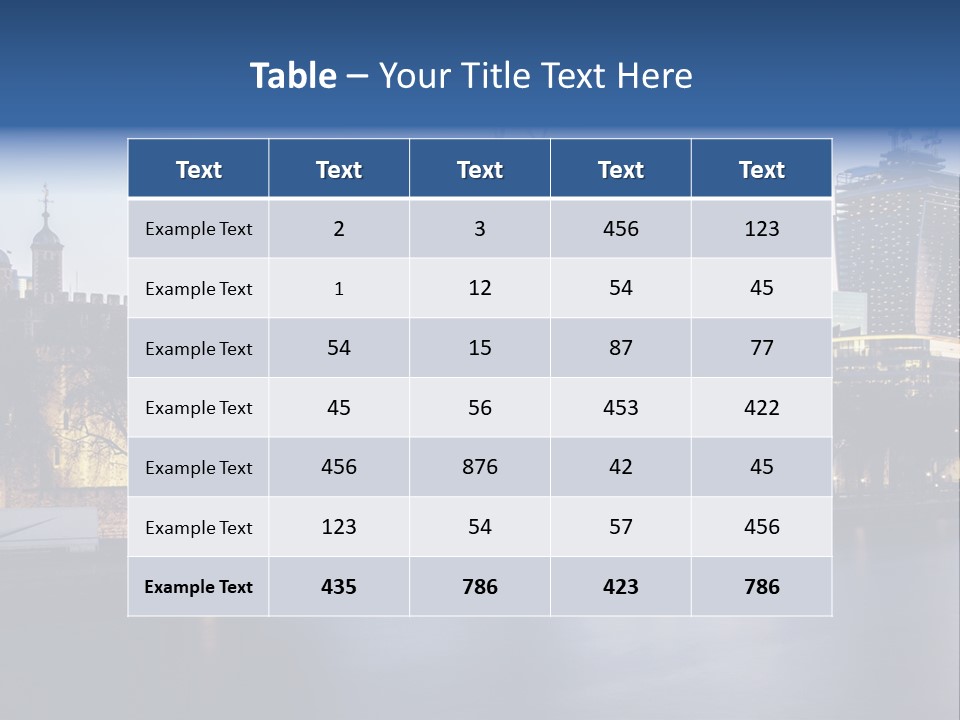 City Of London River Tower Of London PowerPoint Template