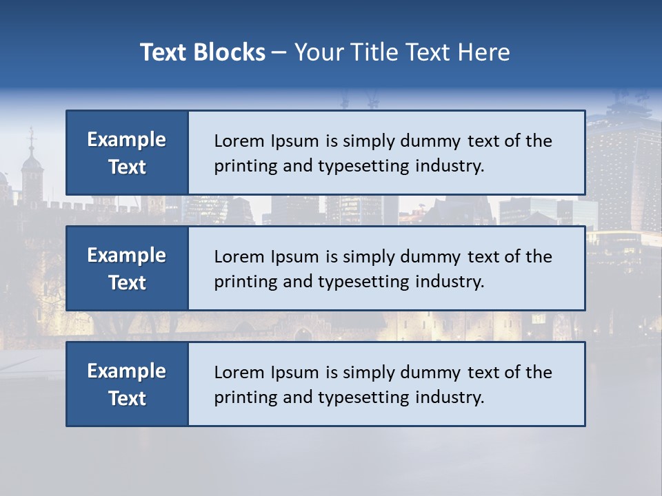 City Of London River Tower Of London PowerPoint Template