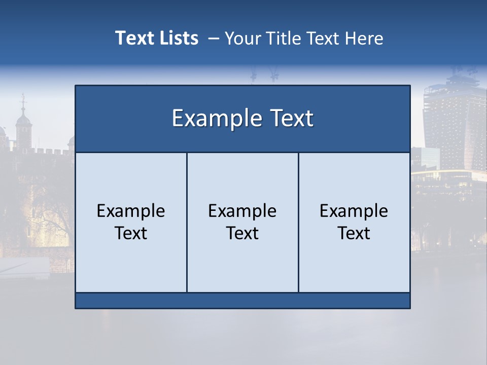 City Of London River Tower Of London PowerPoint Template