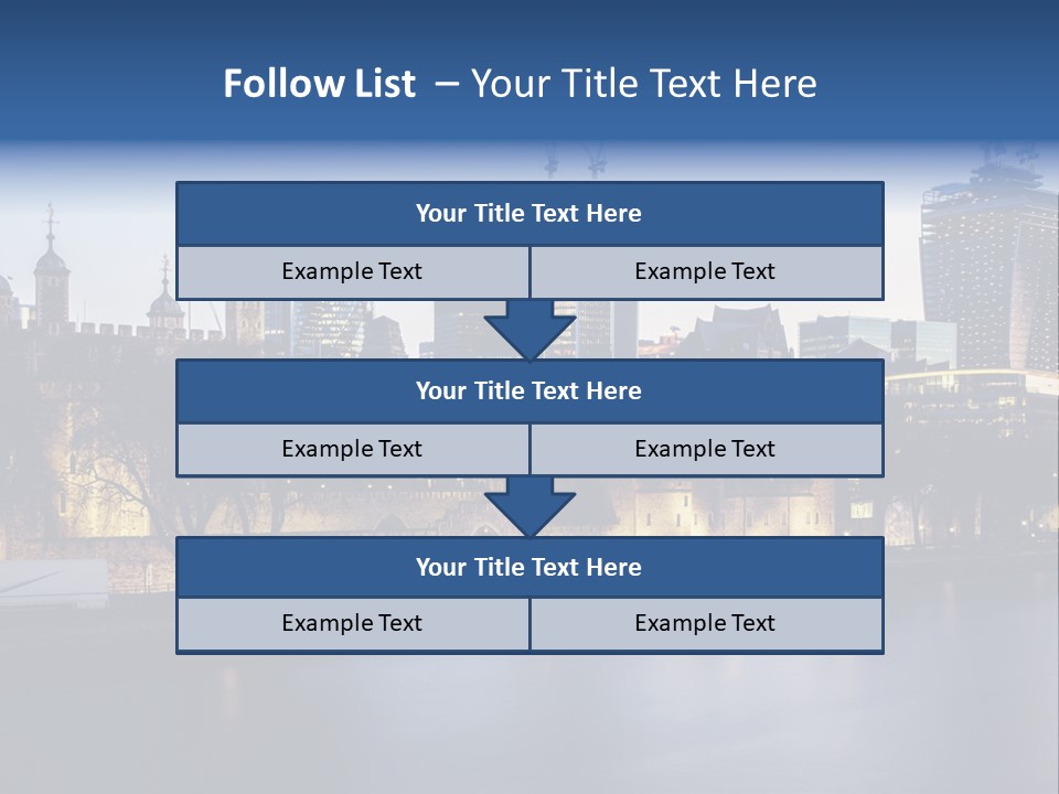 City Of London River Tower Of London PowerPoint Template